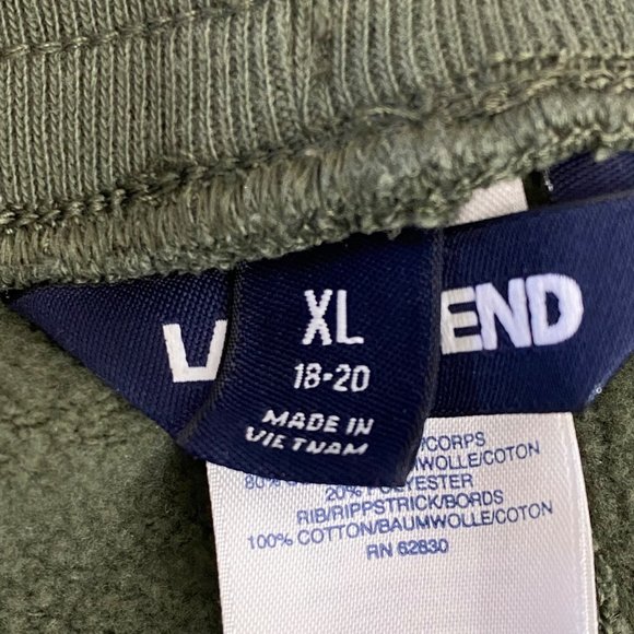 Lands’ End Boys XL Cargo Jogger Pants Green Sweatpants Cotton - Picture 6 of 10